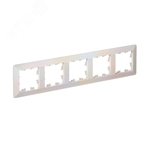 ATLASDESIGN AIR 5-постовая РАМКА, ЖЕМЧУГ/дымчатый белый - фото 2