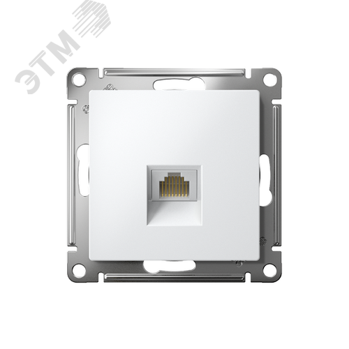 Розетка ATLASDESIGN компьютерная RJ45 механизм белый - фото 2