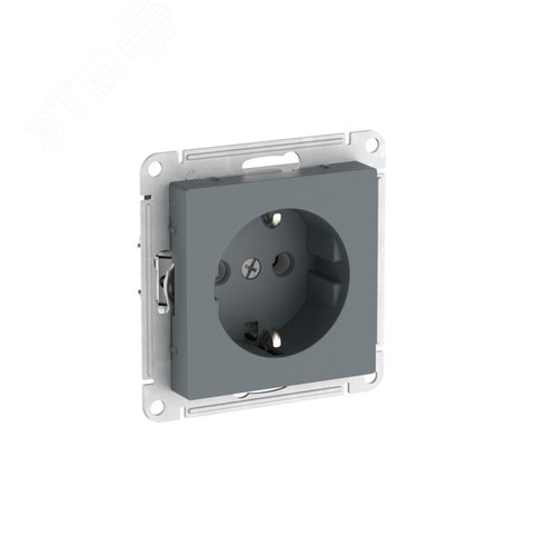 Изображение товара ATLASDESIGN РОЗЕТКА с заземлением, 16А, быстрозажимные клеммы, ГРИФЕЛЬ (шт)