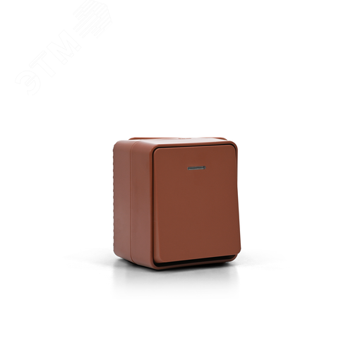 AtlasDesign PROFI IP54 О/У 1-клавишный ВЫКЛЮЧАТЕЛЬ с подсветкой 10 АХ, ТЕРРАКОТОВЫЙ - фото 6
