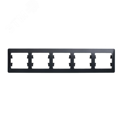 Изображение товара GLOSSA Рамка 5 постов горизонтальная антрацит (шт)