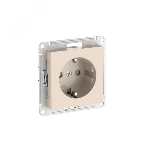 Изображение товара ATLASDESIGN РОЗЕТКА с заземлением со шторками, 16А, быстрозажимные клеммы, БЕЖЕВЫЙ (шт)