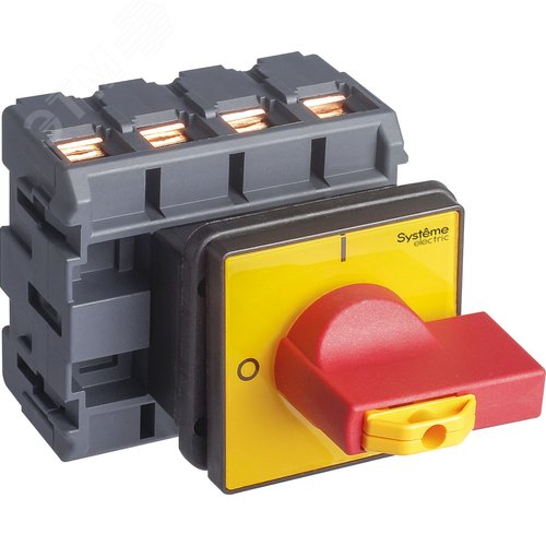 Изображение товара ВЫКЛЮЧАТЕЛЬ-РАЗЪЕДИНИТЕЛЬ 4P 100A IP20 С КРАСНОЙ РУКОЯТКОЙ НА ДВЕРЦУ 4 ВИНТА 1 ЗАМОК (шт)