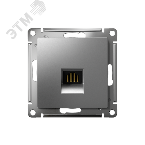 ATLASDESIGN РОЗЕТКА компьютерная RJ45, кат. 6A, механизм, СТАЛЬ - фото 2