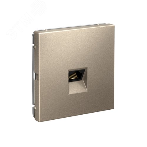 ARTGALLERY розетка компьютерная RJ45, кат. 6A, механизм, шампань - фото 2