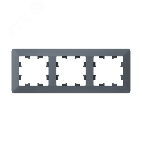 ATLASDESIGN AIR 3-постовая РАМКА, ГРИФЕЛЬ/дымчатый черный - фото 1