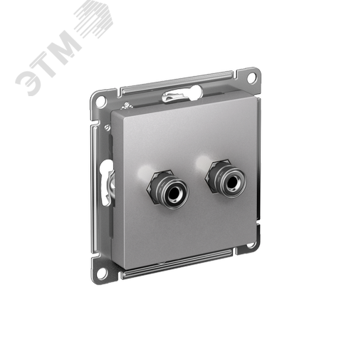 Изображение товара Аудиорозетка ATLASDESIGN двухместная алюминий (шт)