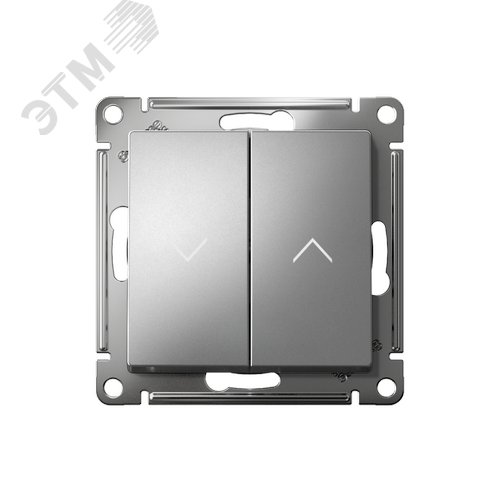 ATLASDESIGN 2-клавишный ВЫКЛЮЧАТЕЛЬ ЖАЛЮЗИ, 10А, мех., СТАЛЬ - фото 2