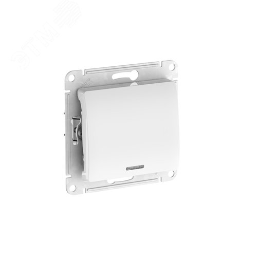 Изображение товара GLOSSA 1-клавишный ВЫКЛЮЧАТЕЛЬ с подсветкой, сх.1а, 10АХ, быстрозажимные клеммы, БЕЛЫЙ (шт)