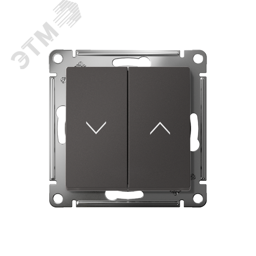 ATLASDESIGN 1-клавишный выключатель 2-полюсный, 10А, мех., базальт - фото 2