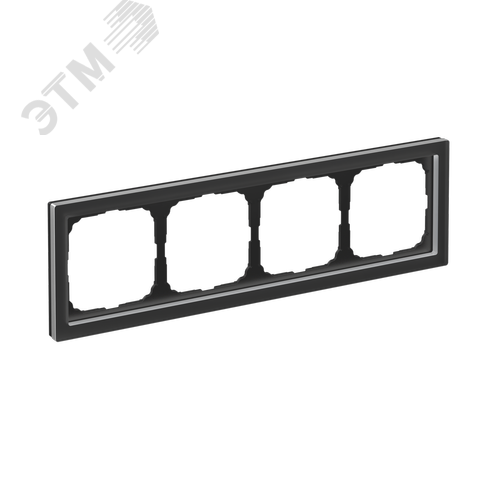 ARTGALLERY PURE 4-постовая РАМКА, МАТОВОЕ ОРГАНИЧЕСКОЕ СТЕКЛО ЧЕРНЫЙ - фото 1