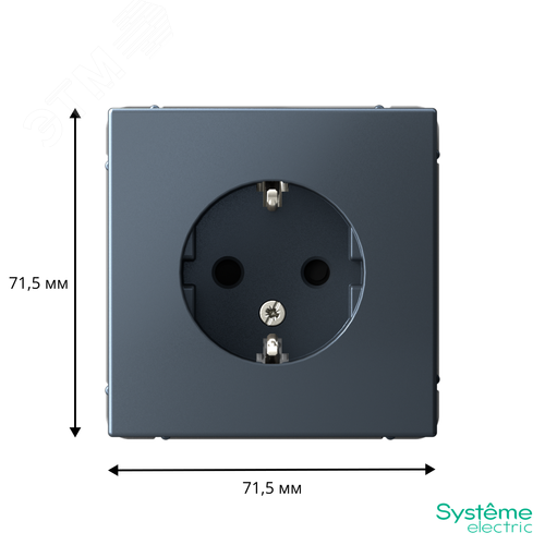 ARTGALLERY розетка с заземлением со шторками, 16А, механизм, грифель - фото 3