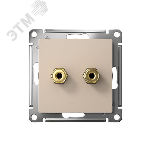 ATLASDESIGN АУДИОРОЗЕТКА двойная, ПЕСОЧНЫЙ - фото 2