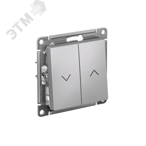 Изображение товара ATLASDESIGN 2-клавишный ВЫКЛЮЧАТЕЛЬ ЖАЛЮЗИ, 10А, мех., АЛЮМИНИЙ (шт)