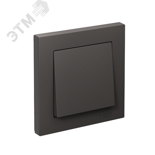 ATLASDESIGN 1-клавишный ВЫКЛЮЧАТЕЛЬ, сх.1, 10АХ, в сборе, БАЗАЛЬТ - фото 1