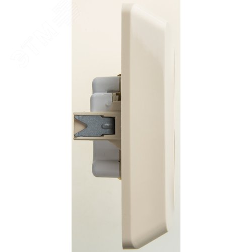 ЭТЮД Розетка двойная скрытой установки с заземлением со шторками 16А 250B, кремовый - фото 5