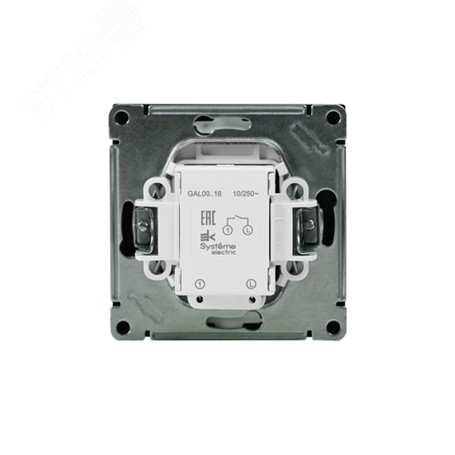 ARTGALLERY 1-клавишный ВЫКЛЮЧАТЕЛЬ КНОПОЧНЫЙ с подсв., 10А, механизм, БАЗАЛЬТ - фото 7