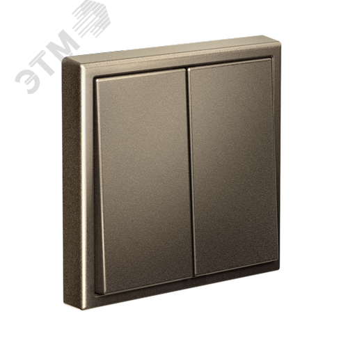 ARTGALLERY 2-клавишный выключатель, сх.5, 10АХ, механизм, мокко - фото 5