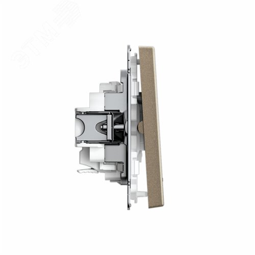 ARTGALLERY 2-клавишный ВЫКЛЮЧАТЕЛЬ с подсветкой, сх.5а, 10АХ, механизм, быстрозажимные клеммы, ШАМПАНЬ - фото 3