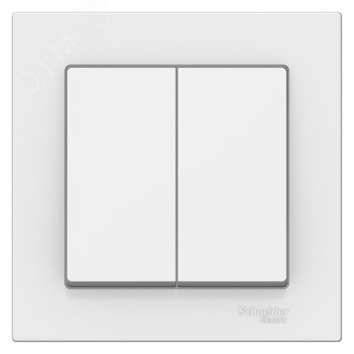 ATLASDESIGN 2-клавишный ВЫКЛЮЧАТЕЛЬ, сх.5, 10АХ, в сборе, ЛОТОС - фото 3