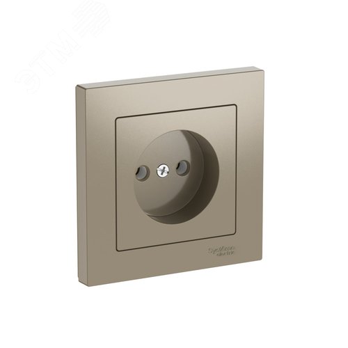 ATLASDESIGN РОЗЕТКА без заземления, 16А, в сборе, быстрозажимные клеммы, ШАМПАНЬ - фото 1