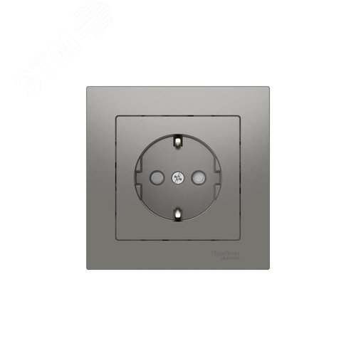 ATLASDESIGN РОЗЕТКА с заземлением со шторками, 16А, в сборе, быстрозажимные клеммы, СТАЛЬ - фото 4
