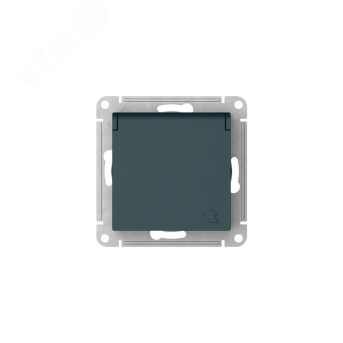 ATLASDESIGN РОЗЕТКА с заземлением со шторкой с крышкой, 16А, IP20, быстрозажимные клеммы, ИЗУМРУД - фото 6