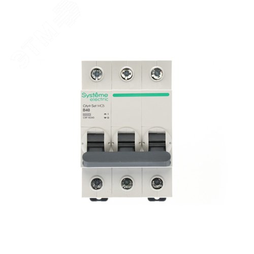 Выключатель автоматический трехполюсный (АВ) B 40А 3P 6kA 400В City9 Set - фото 3
