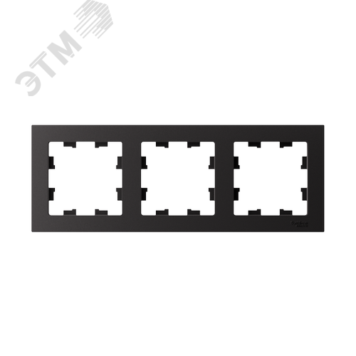Рамка трехпостовая ATLASDESIGN универсальная карбон - фото 2