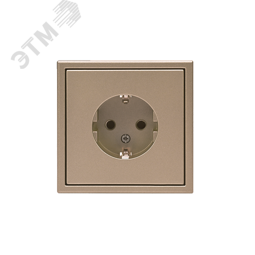 ARTGALLERY розетка с заземлением, 16А, механизм, шампань - фото 4