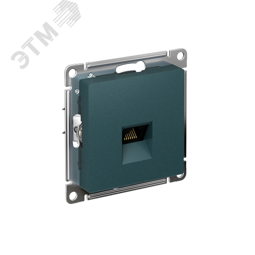 Розетка ATLASDESIGN компьютерная RJ45 механизм изумруд - фото 1