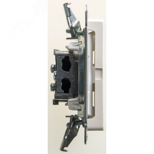 GLOSSA Розетка телевизионная TV проходная 4DB перламутр в рамку - фото 4