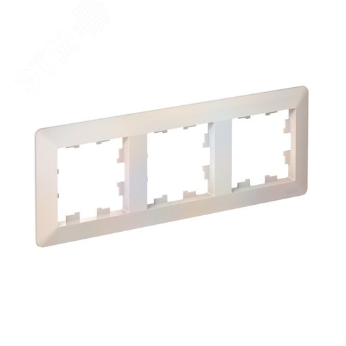 ATLASDESIGN AIR 3-постовая РАМКА, ЖЕМЧУГ/дымчатый белый - фото 2