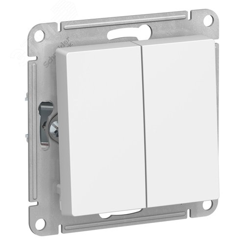 ATLASDESIGN 2-клавишный ПЕРЕКЛЮЧАТЕЛЬ, сх.6/2, 10АХ, механизм, ЛОТОС - фото 1