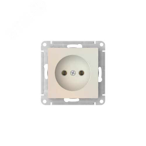 ATLASDESIGN РОЗЕТКА без заземления без шторок, 16А, быстрозажимные клеммы, ЖЕМЧУГ - фото 4