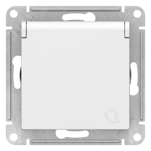 ATLASDESIGN РОЗЕТКА с заземл. со шторками с крышкой, 16А, IP20, механизм, ЛОТОС - фото 3