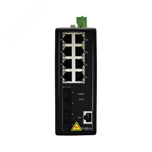 Коммутатор промышленный управляемый Ethernet L2+, 8x10/100/1000BaseT, 4x1000BaseX SFP - фото 2