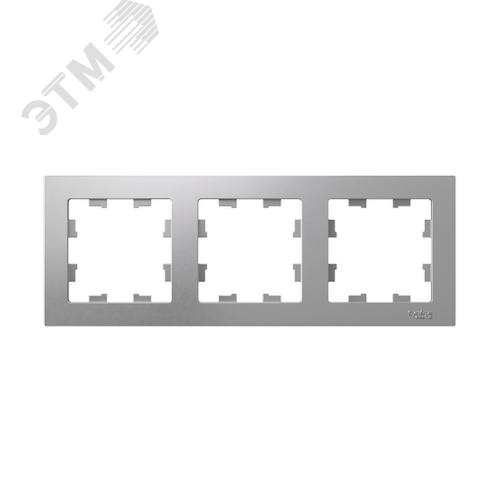 Рамка трехпостовая ATLASDESIGN универсальная алюминий - фото 2