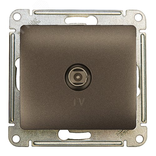 GLOSSA TV розетка проходная 4DB графит - фото 1