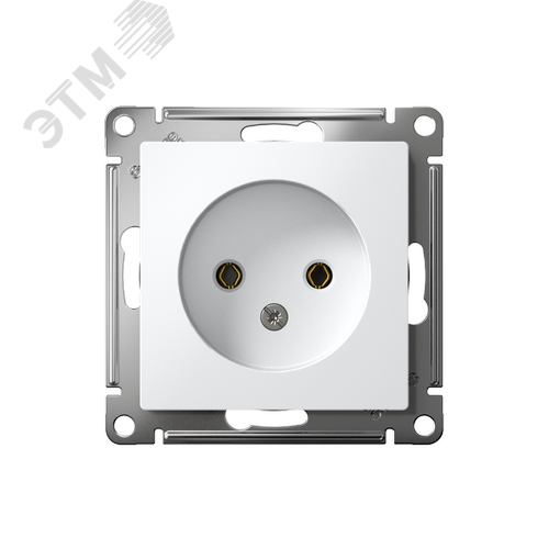 Розетка ATLASDESIGN без заземления 16А механизм белый - фото 2