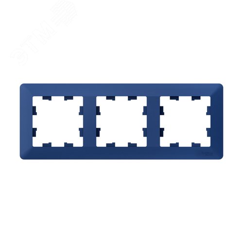 ATLASDESIGN AIR 3-постовая РАМКА, АКВАМАРИН/дымчатый черный - фото 1