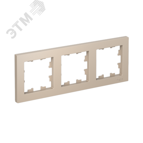 ATLASDESIGN рамка трехпостовая, универсальная, ПЕСОЧНЫЙ - фото 1
