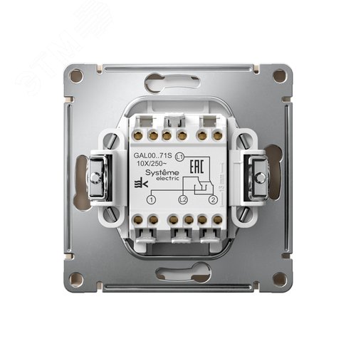 ARTGALLERY Перекрестный ПЕРЕКЛЮЧАТЕЛЬ, 10АХ, механизм, быстрозажимные клеммы, ПЕСОЧНЫЙ - фото 2