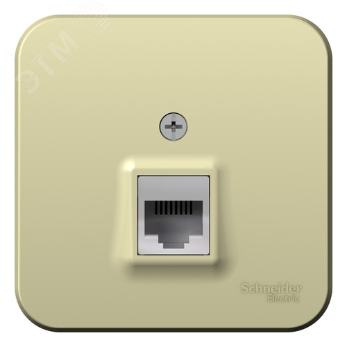 Розетка открытой установки BLANCA компьютерная RJ45, кат.5E, с изолирующей пластиной, белый, бежевый - фото 3