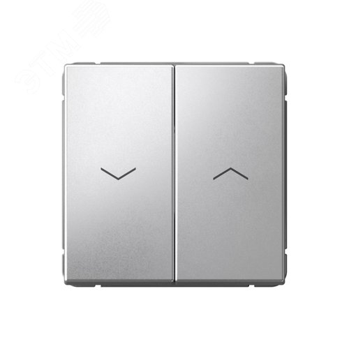 ARTGALLERY 2-клавишный выключатель для жалюзи, 2х сх.4, 10А, механизм, алюминий - фото 1