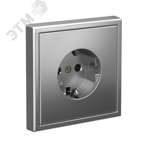 ARTGALLERY РОЗЕТКА с заземлением со шторками, 16А, механизм, быстрозажимные клеммы, сталь - фото 4