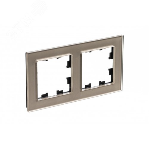 Изображение товара Рамка двухпостовая ATLASDESIGN NATURE, ОРГАНИЧЕСКОЕ СТЕКЛО ШАМПАНЬ (шт)