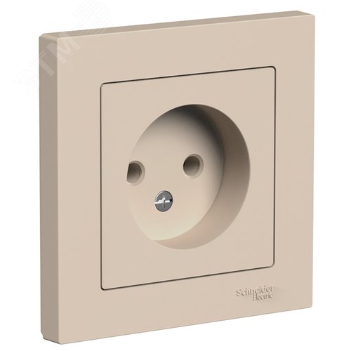 Изображение товара ATLASDESIGN РОЗЕТКА без заземления, 16А, в сборе, ПЕСОЧНЫЙ (шт)