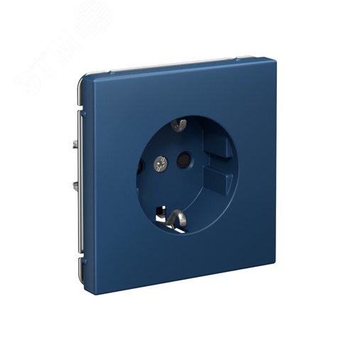 ARTGALLERY РОЗЕТКА с заземлением со шторками, 16А, механизм, быстрозажимные клеммы, аквамарин - фото 2