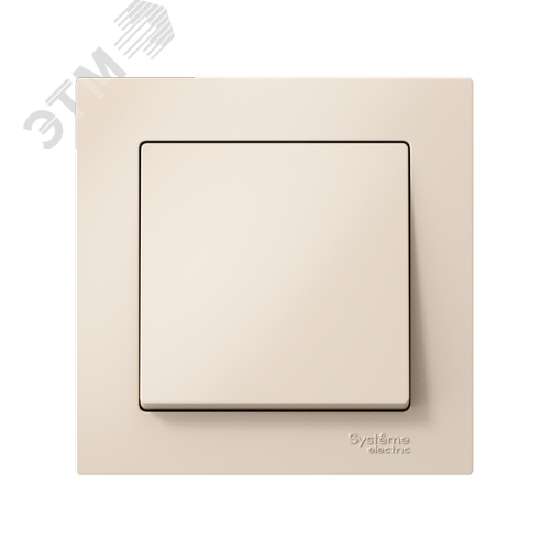 Выключатель одноклавишный ATLASDESIGN схема 1 10АХ в сборе бежевый - фото 2